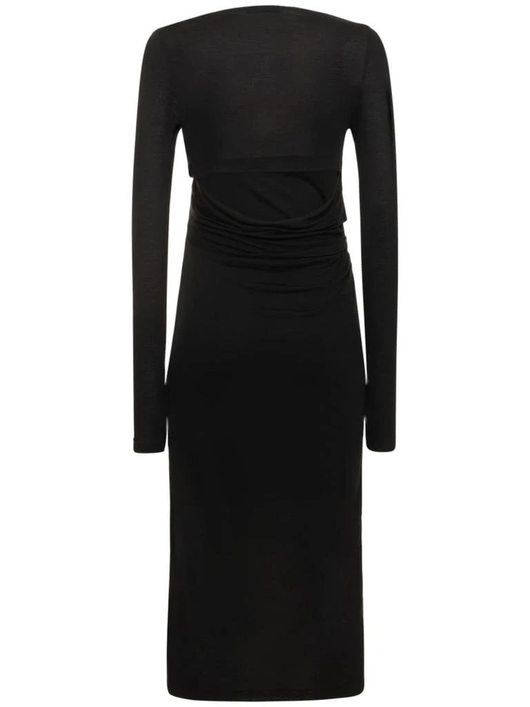 商品Helmut Lang|Scala Viscose Jersey Midi Dress,价格¥1454,第4张图片详细描述