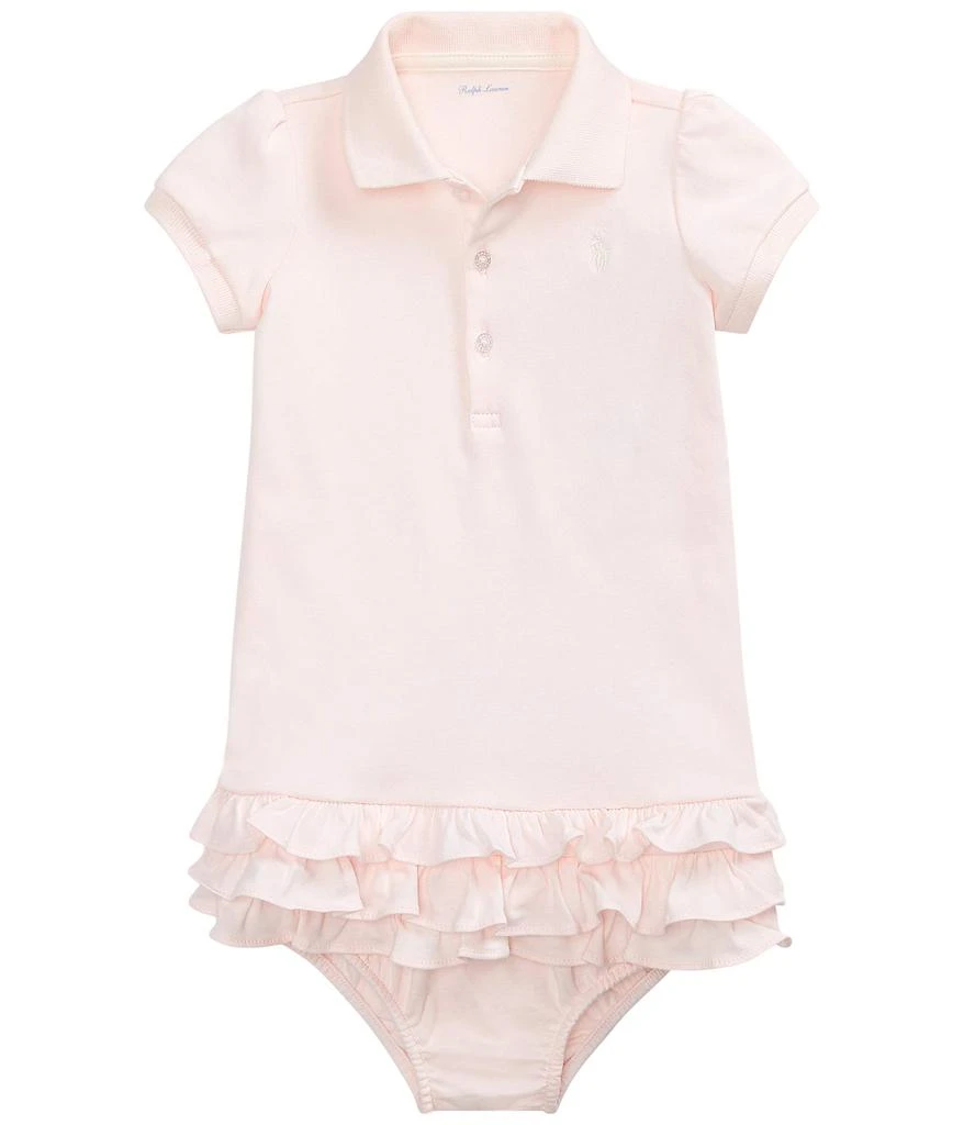 商品Ralph Lauren|Ruffled Polo Dress & Bloomer (Infant),价格¥340,第1张图片