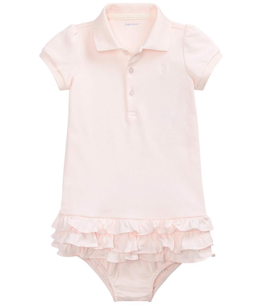 商品Ralph Lauren|Ruffled Polo Dress & Bloomer (Infant),价格¥242-¥311,第1张图片