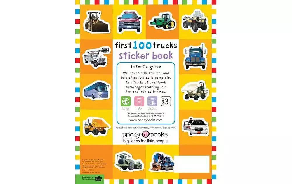 商品Barnes & Noble|First 100 Stickers- Trucks and Things That Go- Sticker book, with Over 500 stickers by Roger Priddy,价格¥82,第2张图片详细描述