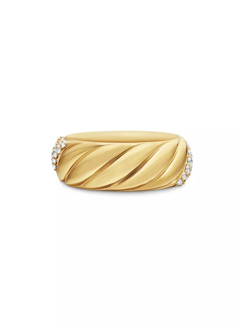 商品David Yurman|Sculpted Cable Band Ring in 18K Yellow Gold,价格¥51883,第5张图片详细描述