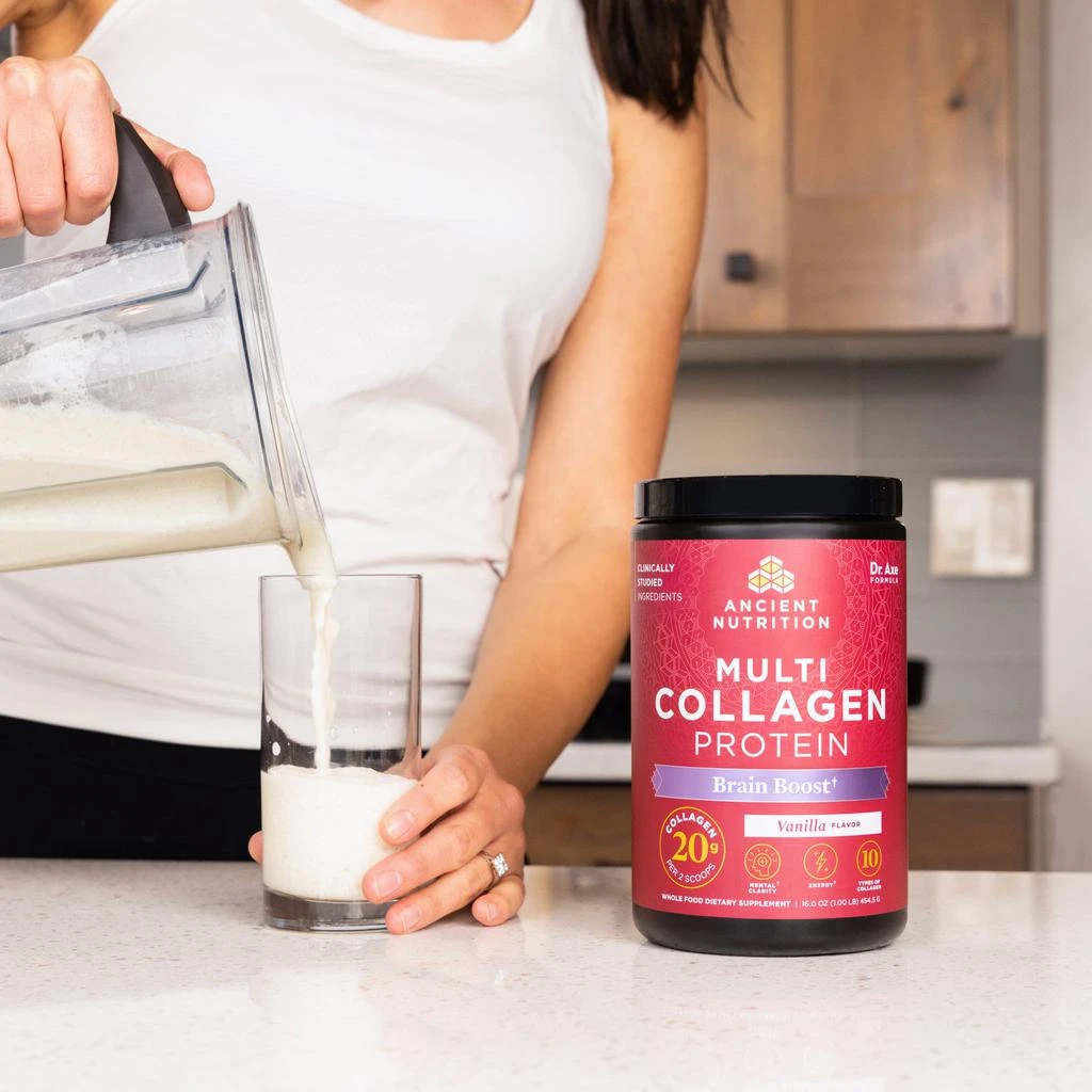 商品Ancient Nutrition|Multi Collagen Protein Brain Boost | Powder(45 Servings),价格¥417,第4张图片详细描述