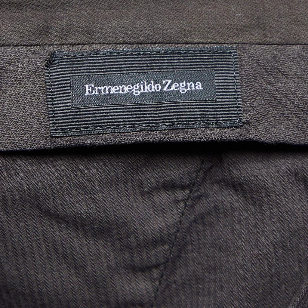 商品[二手商品] Zegna|Ermenegildo Zegna Brown Cotton Blend Regular Fit Pants L,价格¥1117,第4张图片详细描述