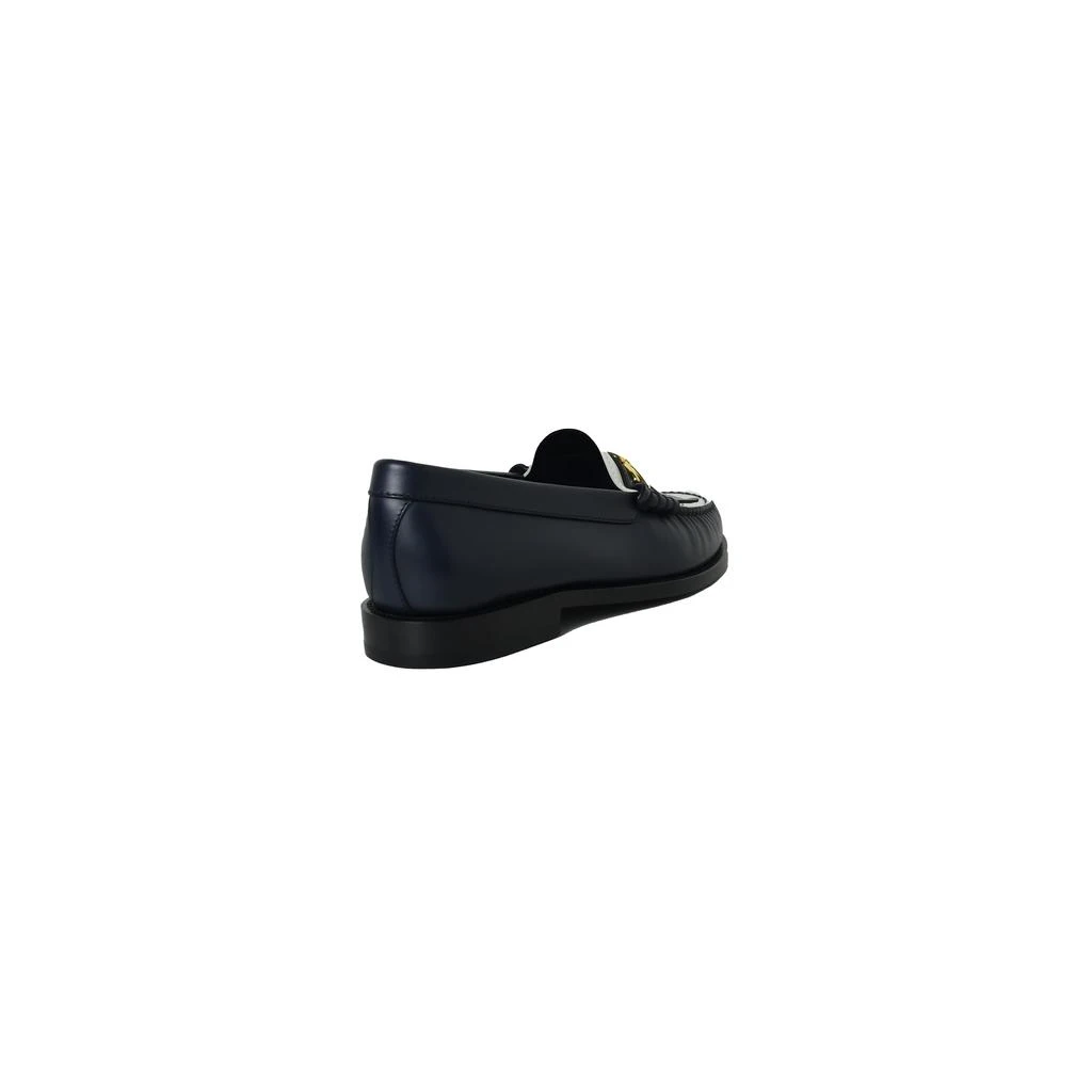 商品Celine|Celine Luco Polished Maillons Triomphe Mocassins Navy White,价格¥5186,第3张图片详细描述
