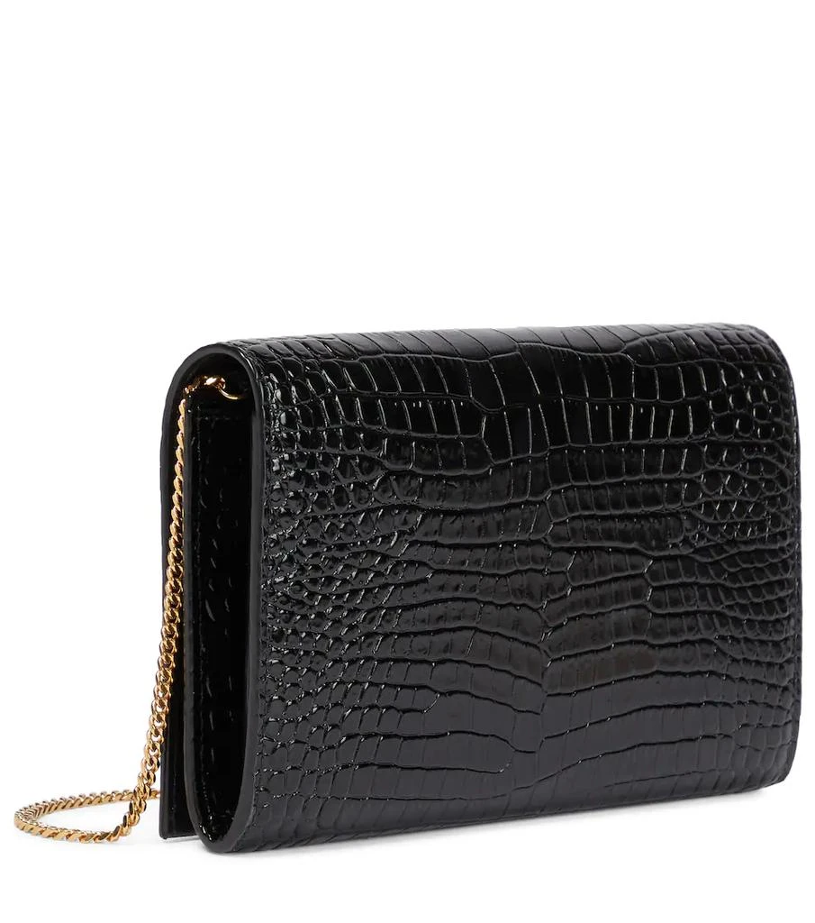 商品Yves Saint Laurent|Croc-effect leather wallet on chain,价格¥10280,第4张图片详细描述