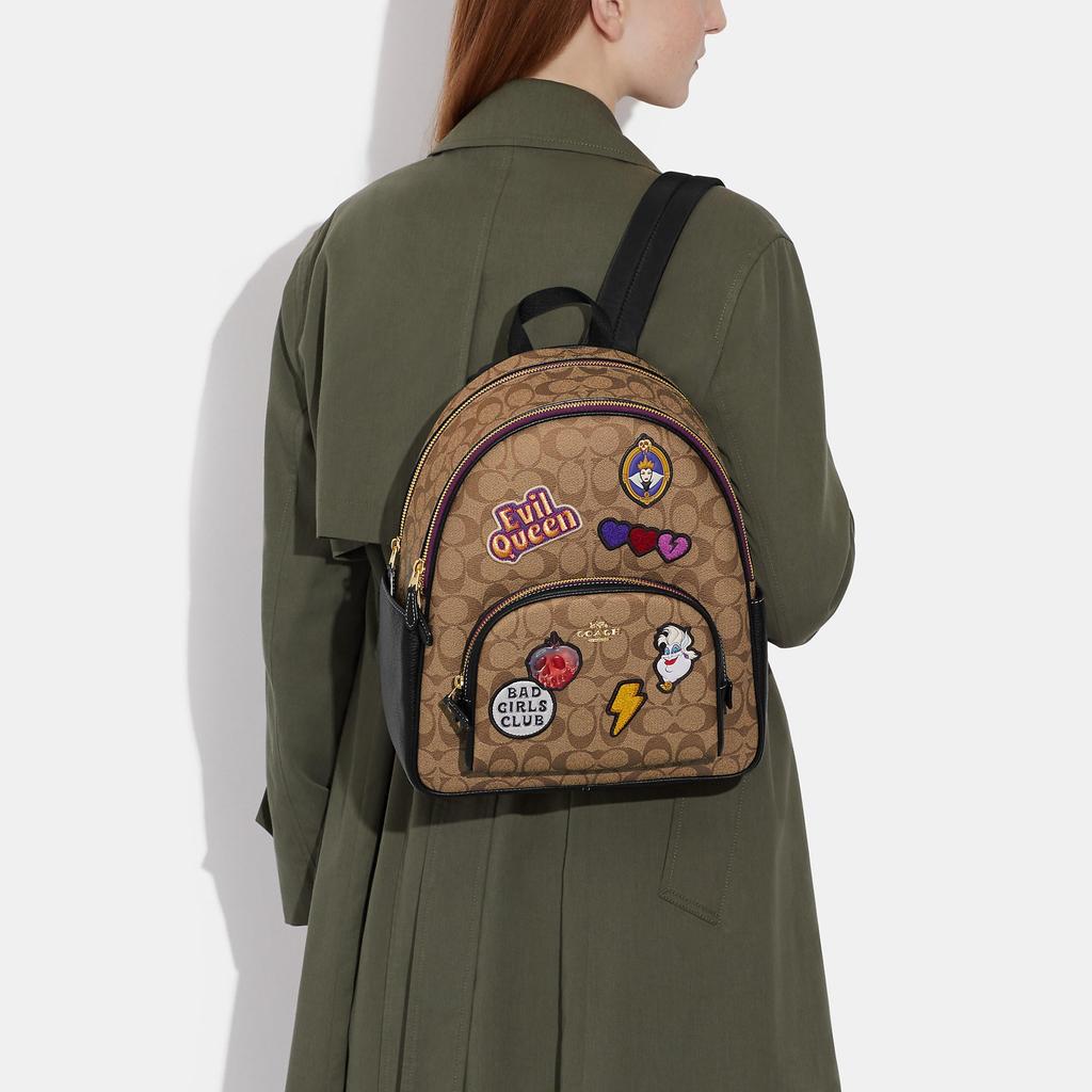 Coach Outlet Disney X Coach Court Backpack In Signature Canvas With Patches商品第3张图片规格展示