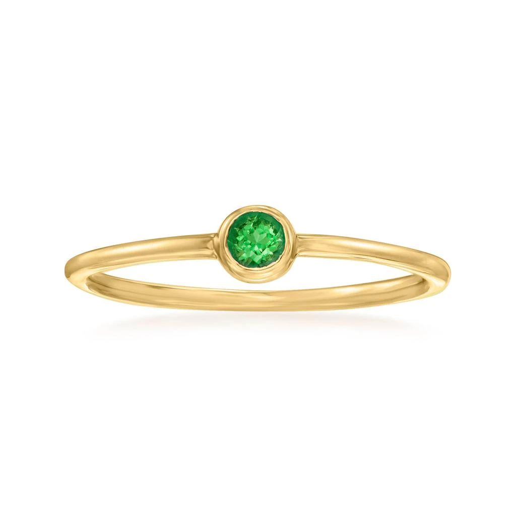 商品Ross-Simons|Ross-Simons Emerald Ring in 14kt Yellow Gold,价格¥1803,第1张图片