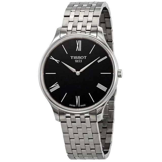 商品Tissot|Tissot Tradition 5.5 Black Dial Men's Watch T0634091105800,价格¥1642,第1张图片