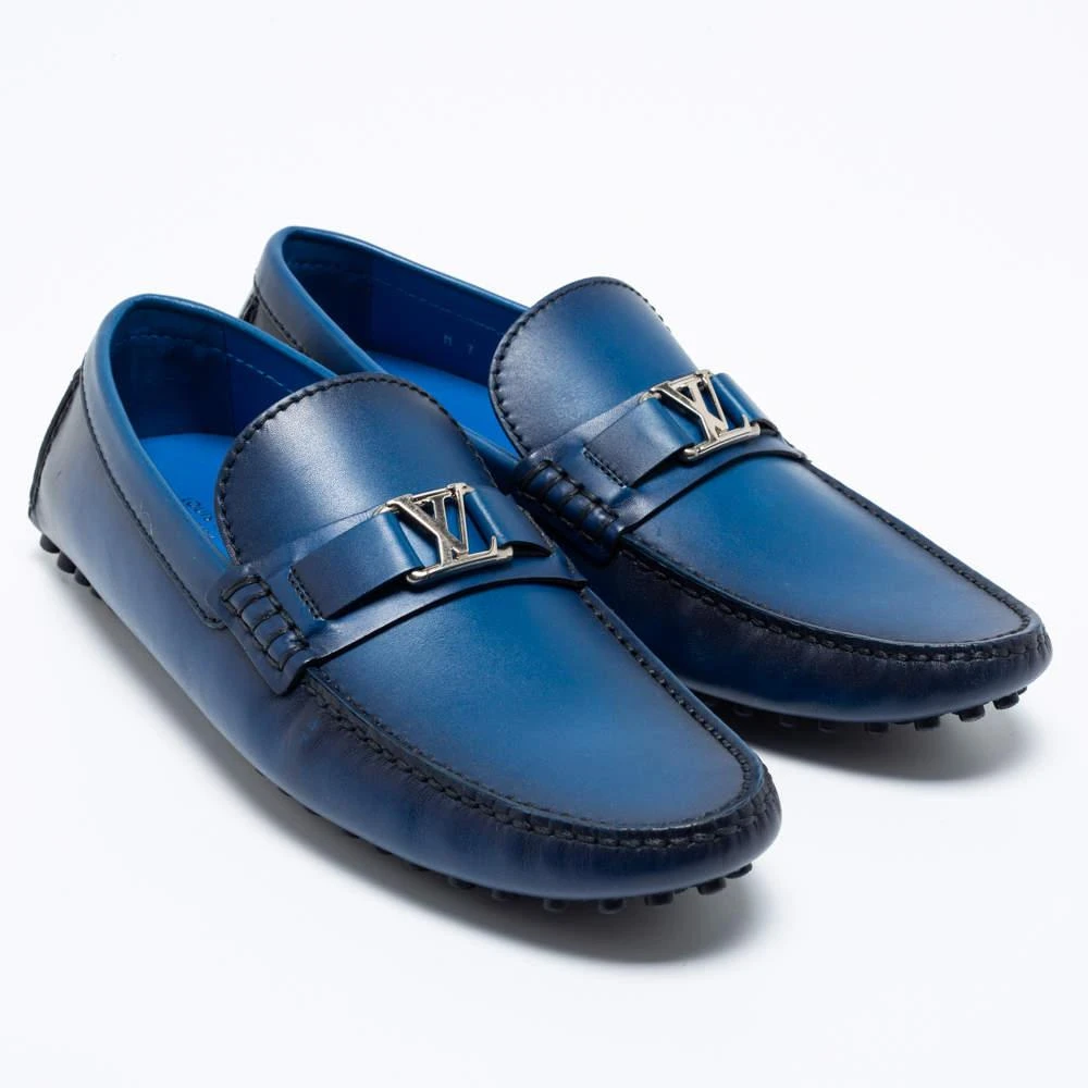 商品[二手商品] Louis Vuitton|Louis Vuitton Two-Tone Leather Major Slip-On Loafers Size 41,价格¥4331,第4张图片详细描述