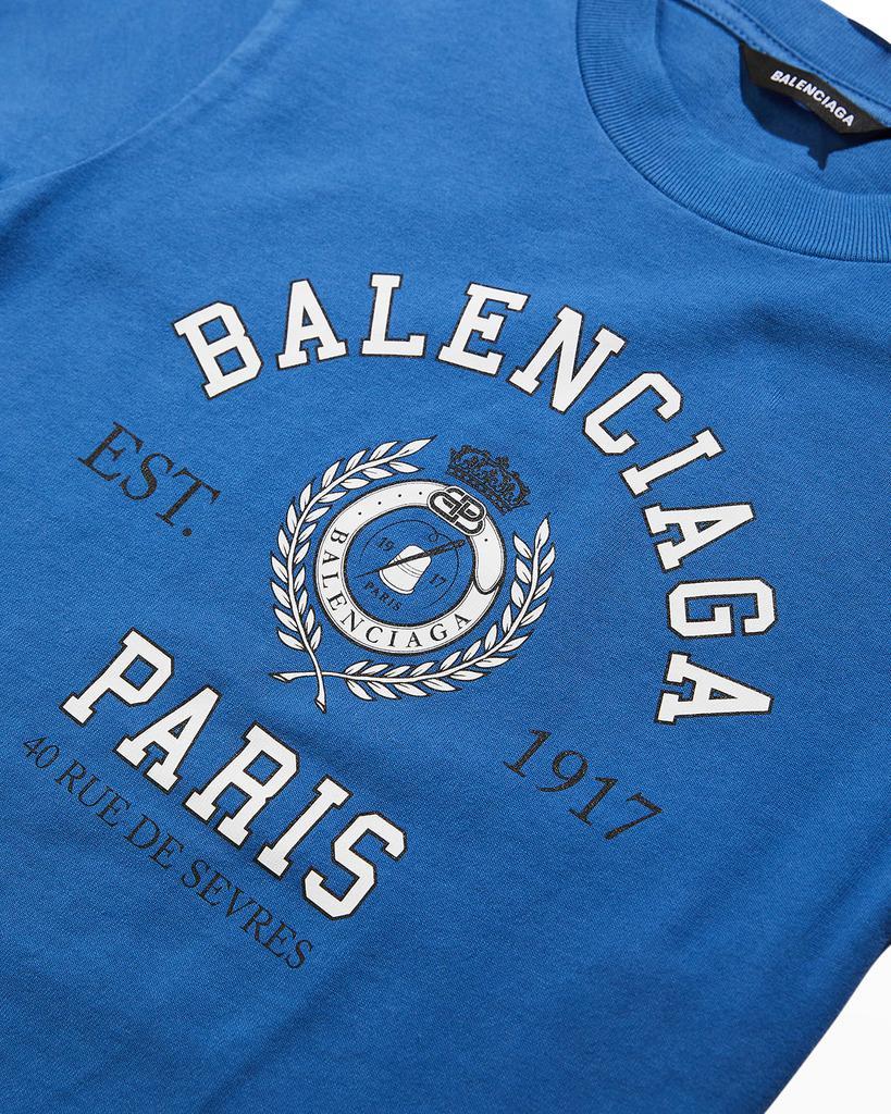 商品Balenciaga|Kid's University Crest Logo T-Shirt, Size 2-10,价格¥1440,第5张图片详细描述