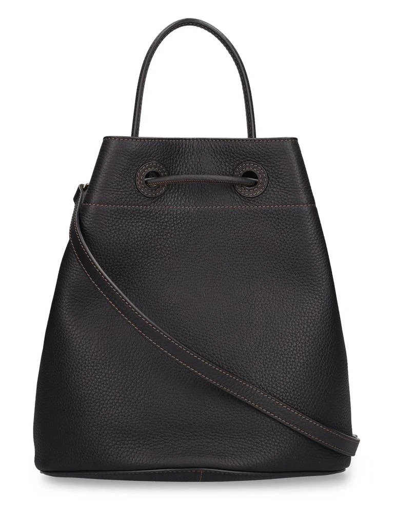 商品Burberry|Small Leather Drawstring Bucket Bag,价格¥17373,第5张图片详细描述