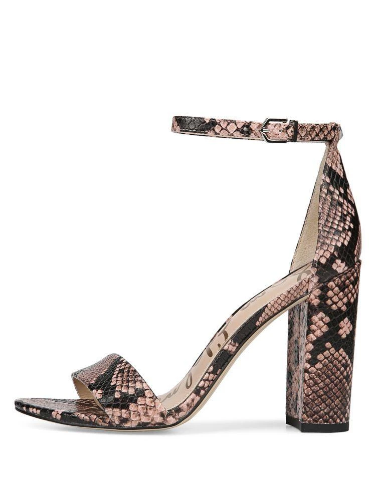 Orient Express Yaro Snake Print Leather Ankle-Strap Sandals 商品