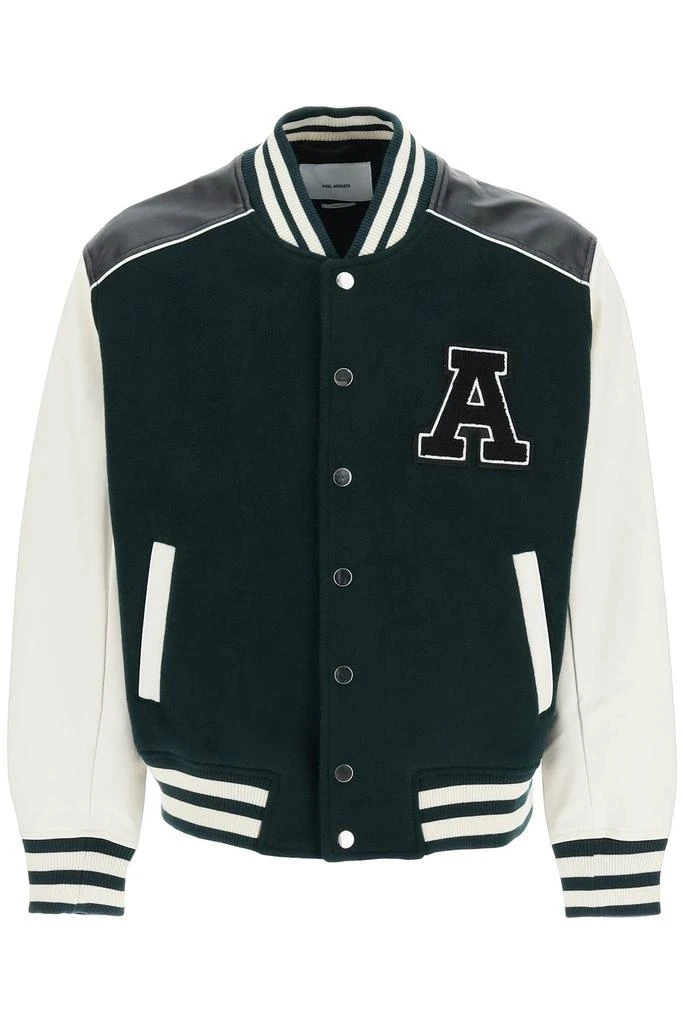 商品Axel Arigato|'IVY' VARSITY BOMBER JACKET WITH FAUX LEATHER SLEEVES,价格¥1756,第1张图片