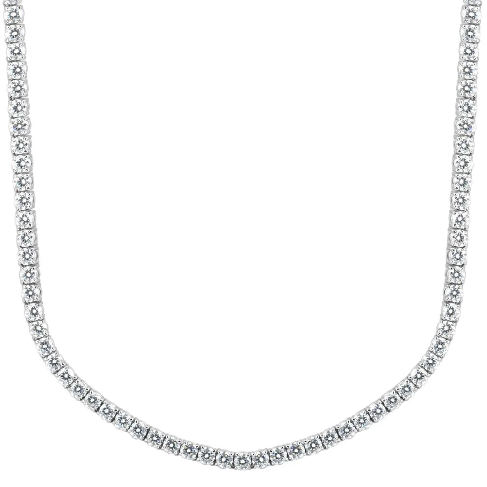 商品Pompeii3|Huge 23 Ct Moissanite Tennis Necklace 14K White Gold 18",价格¥34473,第1张图片