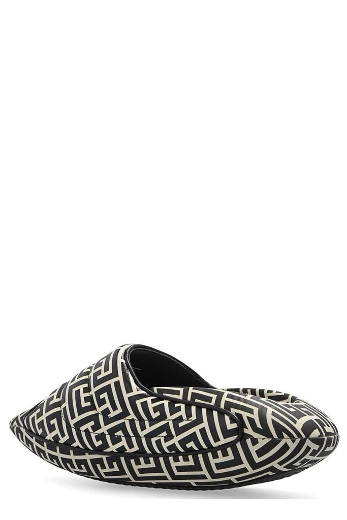 商品Balmain|Balmain Monogram-Patterned Slip-On Chunky Slides,价格¥2151,第3张图片详细描述