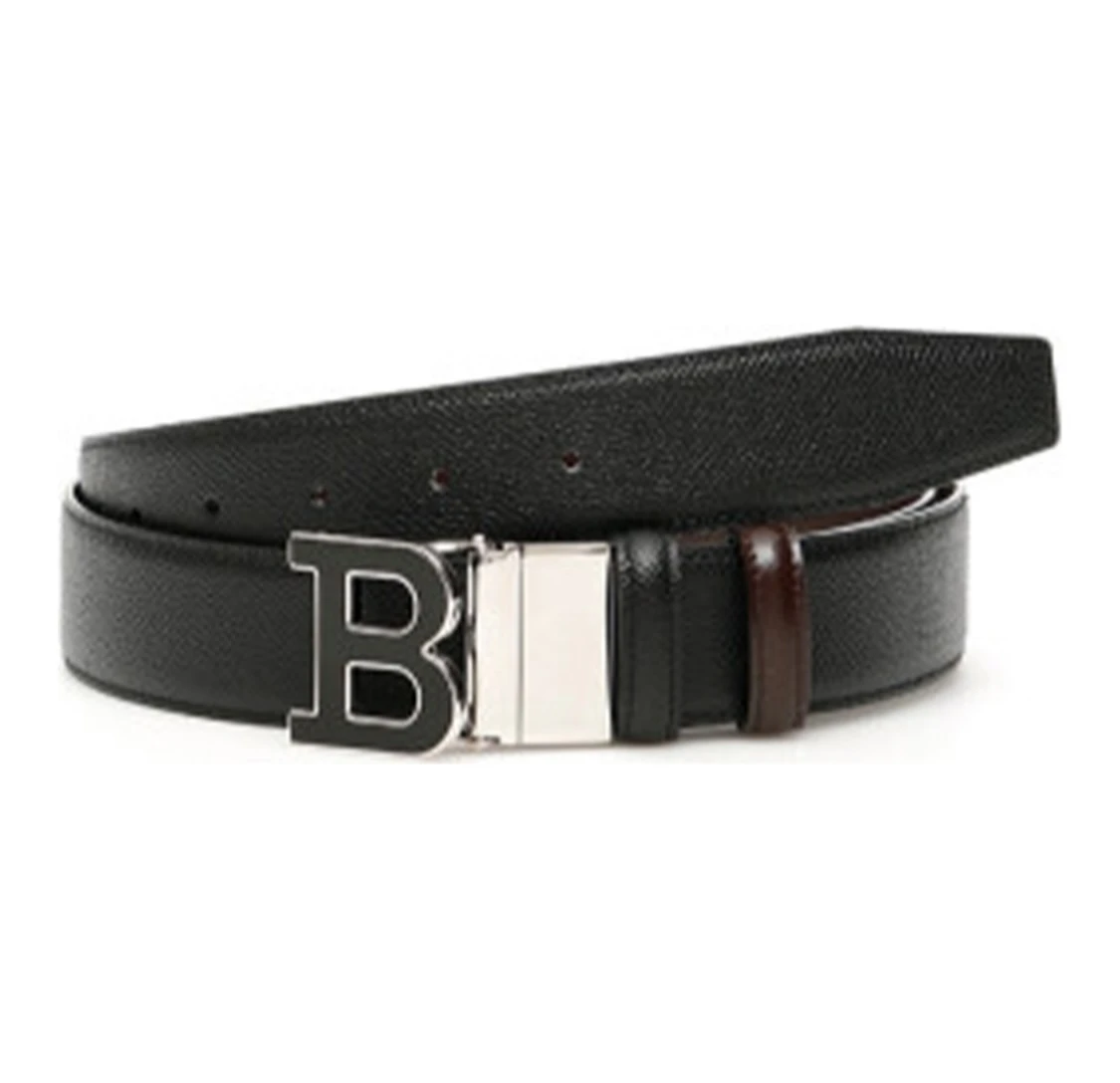 商品Bally|巴利 男士牛皮腰带 B BUCKLENAMEL 35 M-6226631,价格¥1309,第1张图片