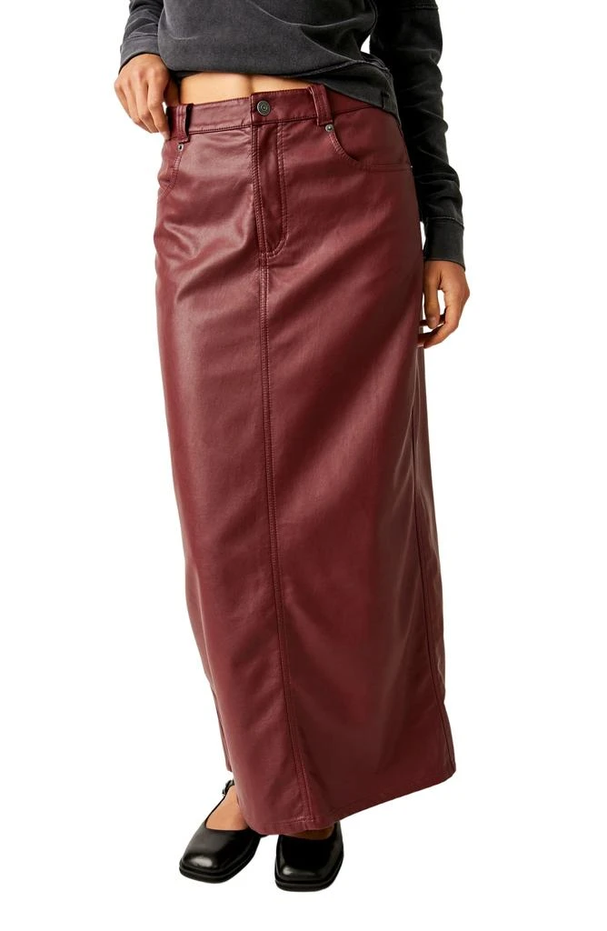 商品Free People|City Slicker Faux Leather Maxi Skirt,价格¥450,第1张图片