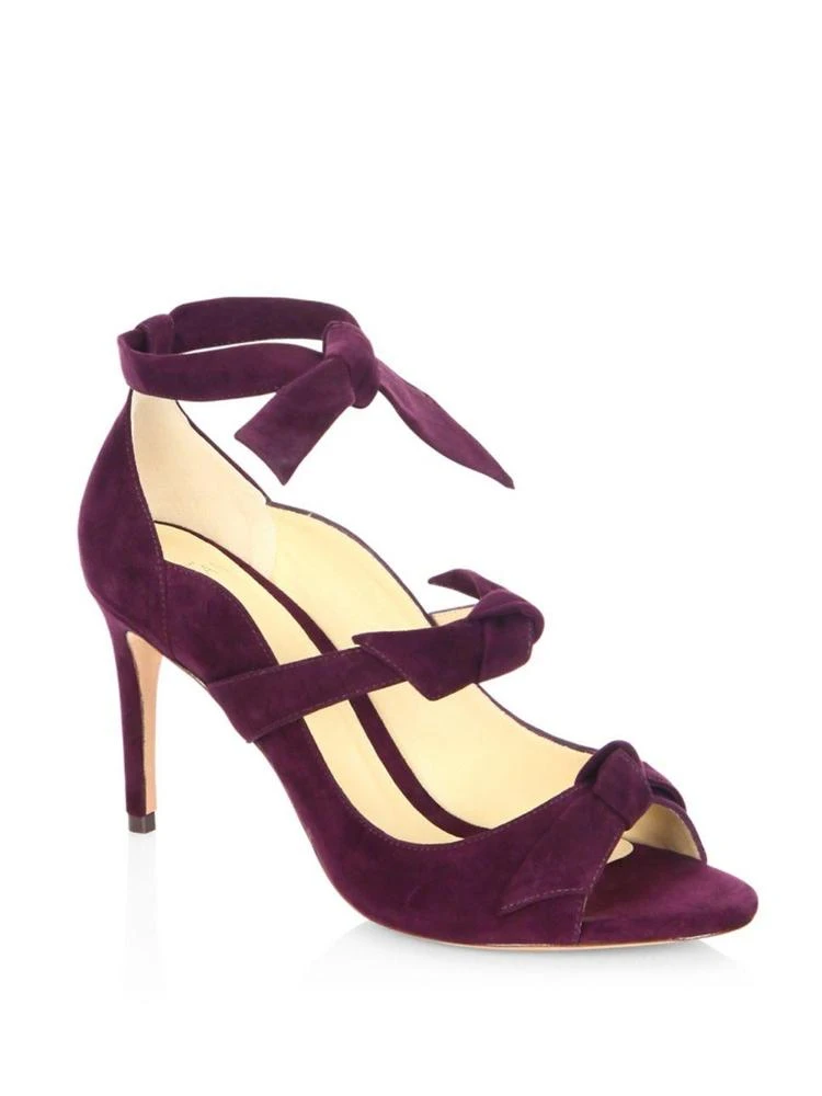 商品Alexandre Birman|Charlotte 蝴蝶结麂皮高跟鞋,价格¥2063,第1张图片