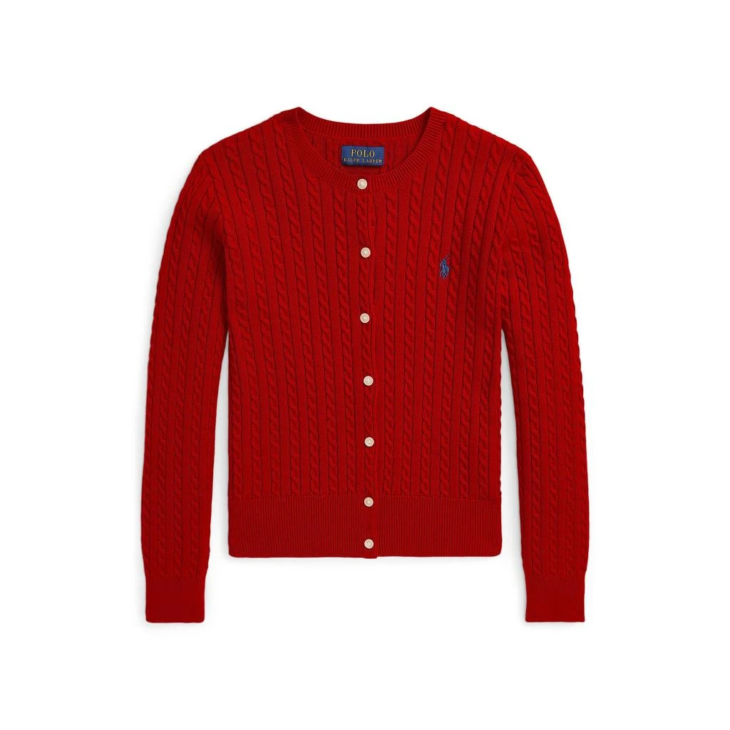 商品Ralph Lauren|Mini-Cable Cotton Cardigan (Big Kid),价格¥452,第1张图片