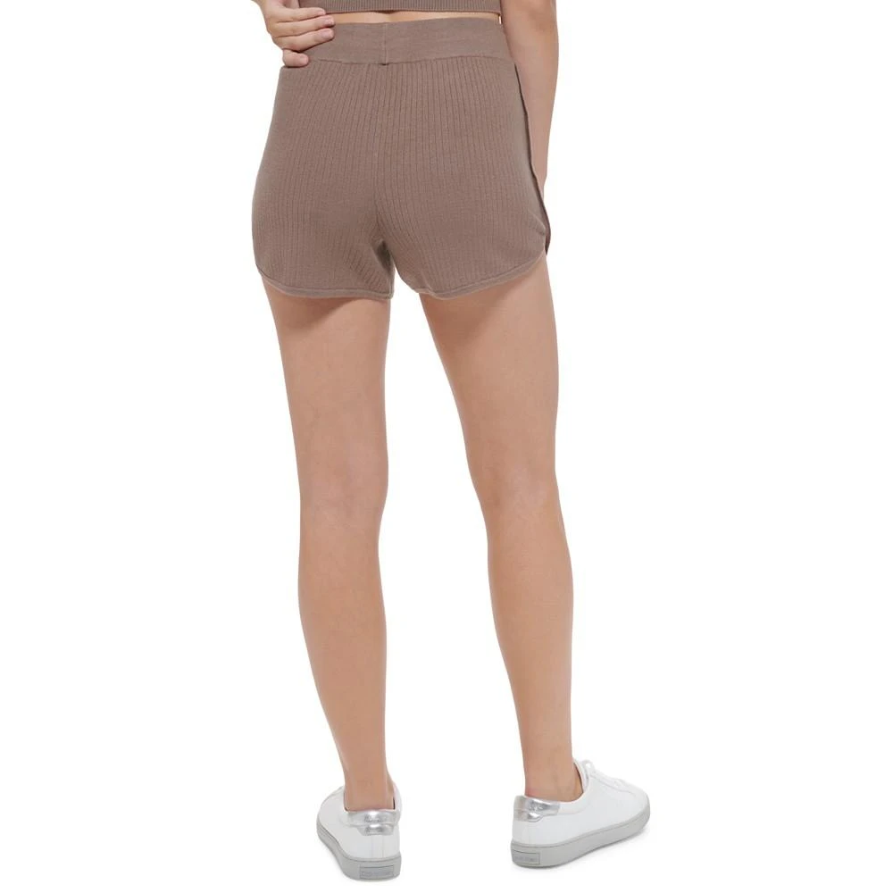 商品Calvin Klein|Women's Ribbed-Knit Drawstring Shorts,价格¥83,第2张图片详细描述