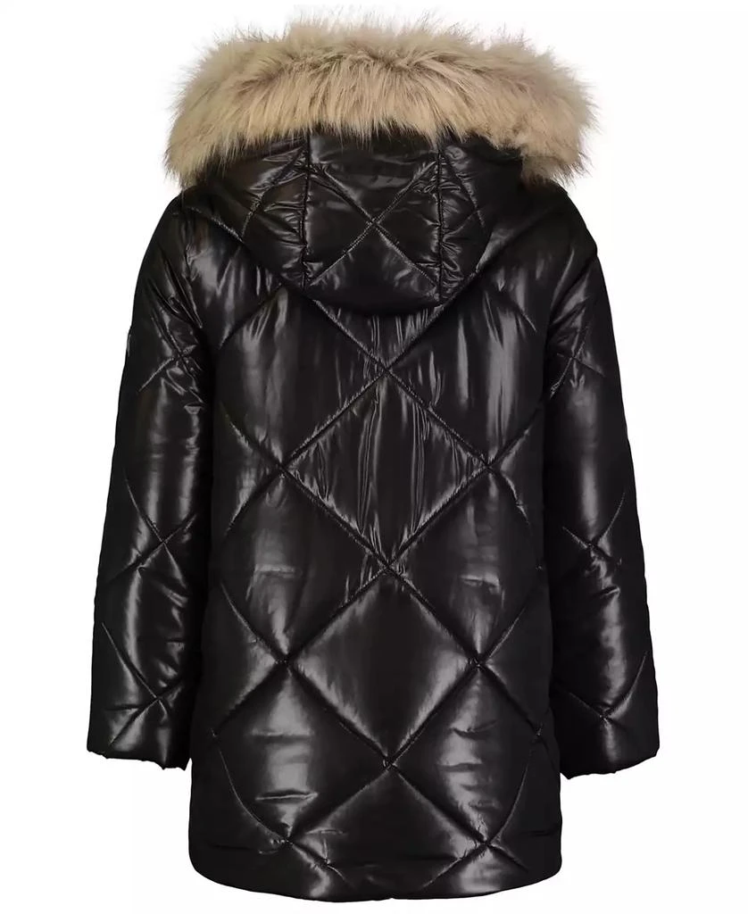 商品Calvin Klein|Big Girls Diamond Quilt Puffer Jacket,价格¥368,第3张图片详细描述