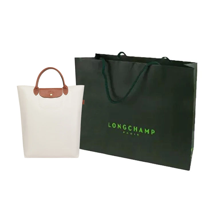 商品[国内直发] Longchamp|珑骧 Le Pliage Original系列 品牌徽标按扣开合 再生聚酰胺 托特包Tote包购物袋手提包 中号 女款 米色,价格¥1010,第8张图片详细描述