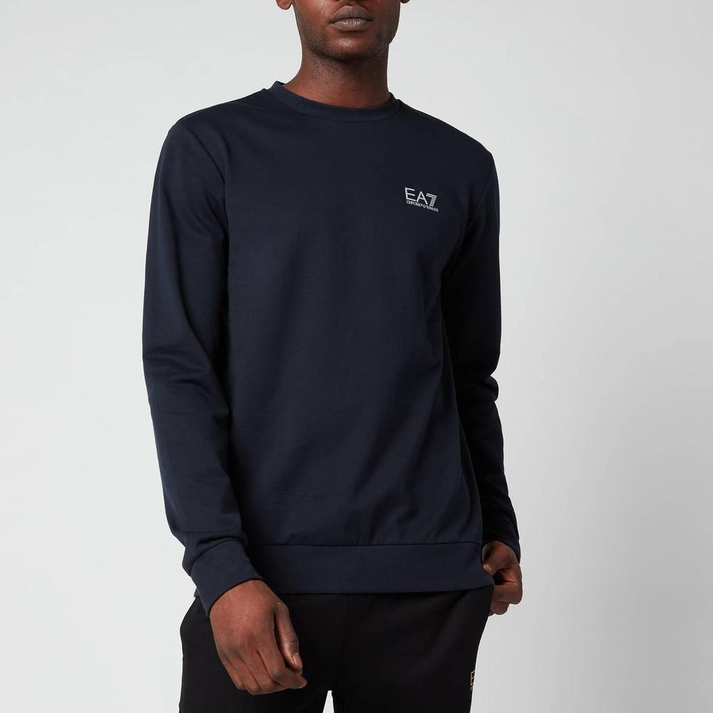 EA7 Men's Core Identity French Terry Sweatshirt - Night Blue商品第1张图片规格展示