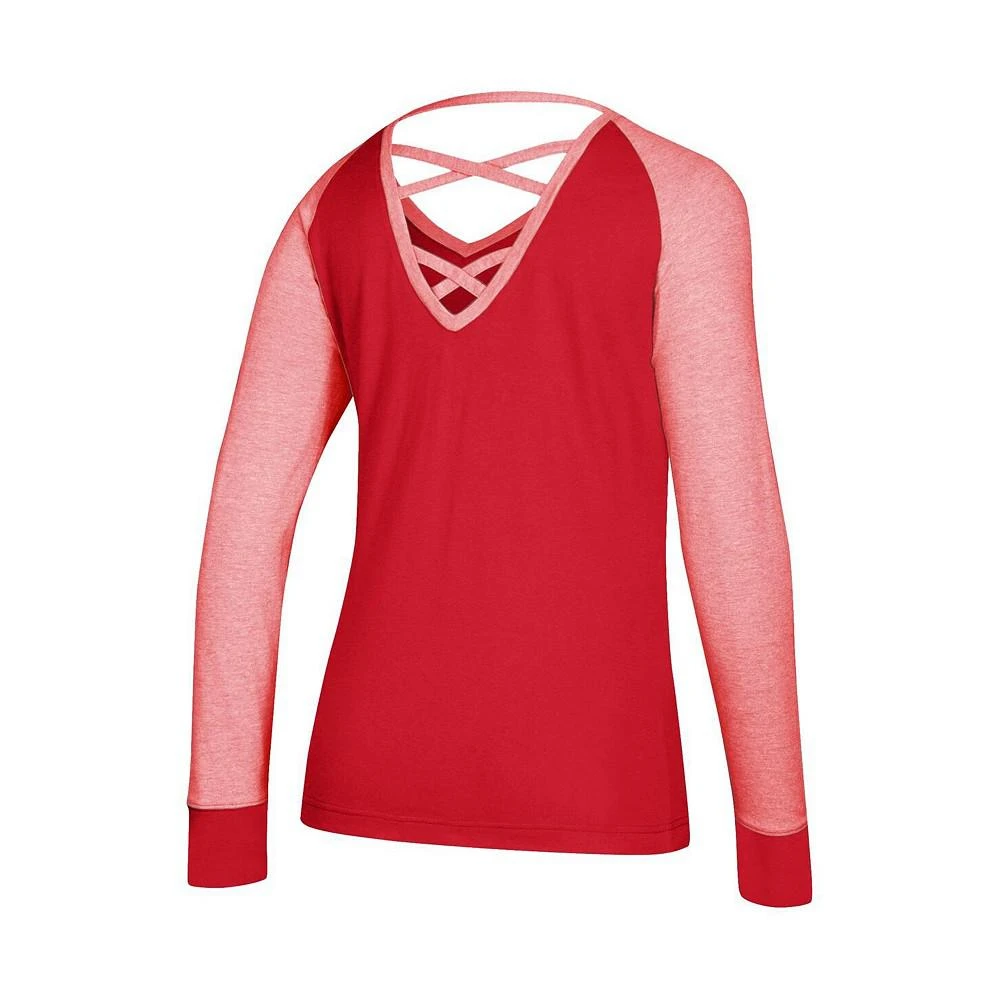 商品Adidas|Women's Red Washington Capitals Contrast Long Sleeve T-shirt,价格¥309,第4张图片详细描述
