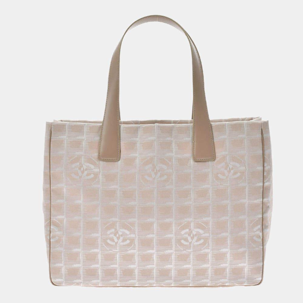 商品[二手商品] Chanel|Chanel Beige New Travel Line Tote MM Bag,价格¥5910,第1张图片