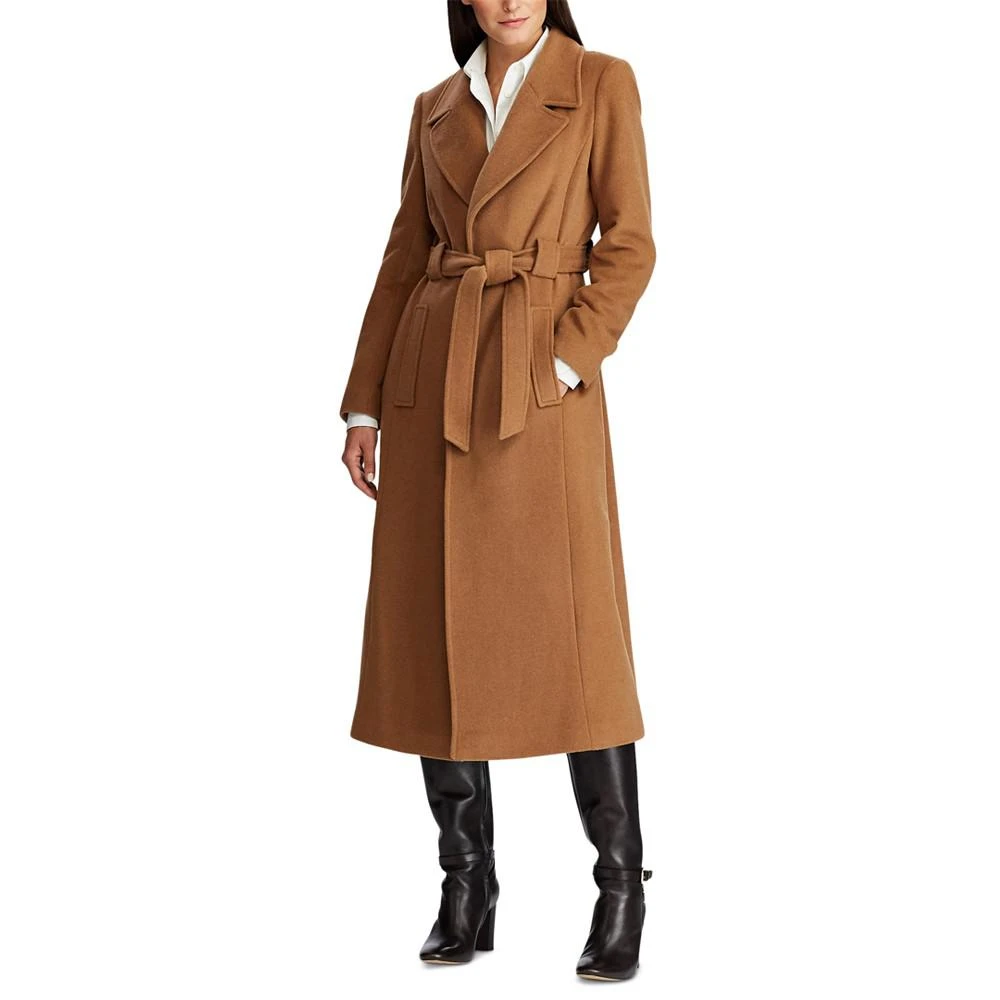 商品Ralph Lauren|Women's Belted Wrap Coat,价格¥2921,第1张图片