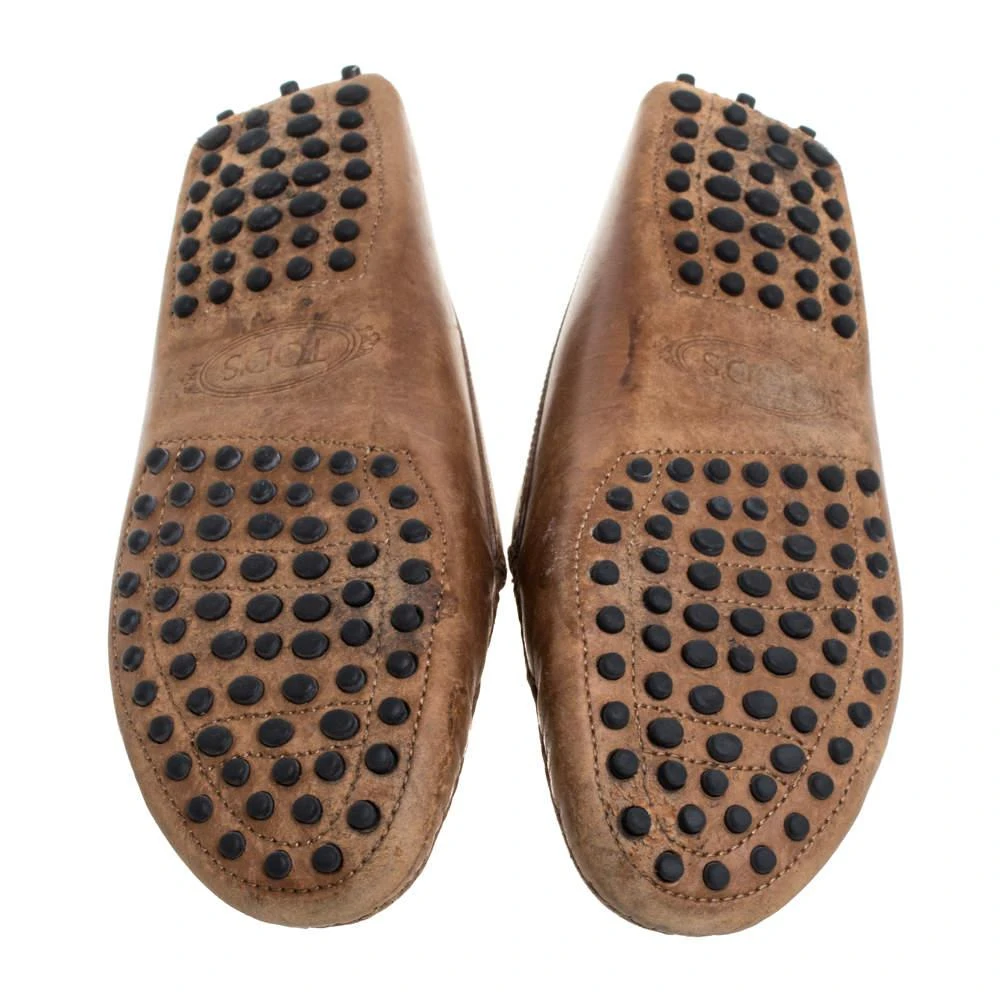 Tod's Brown Leather Penny Slip On Loafers Size 35 商品