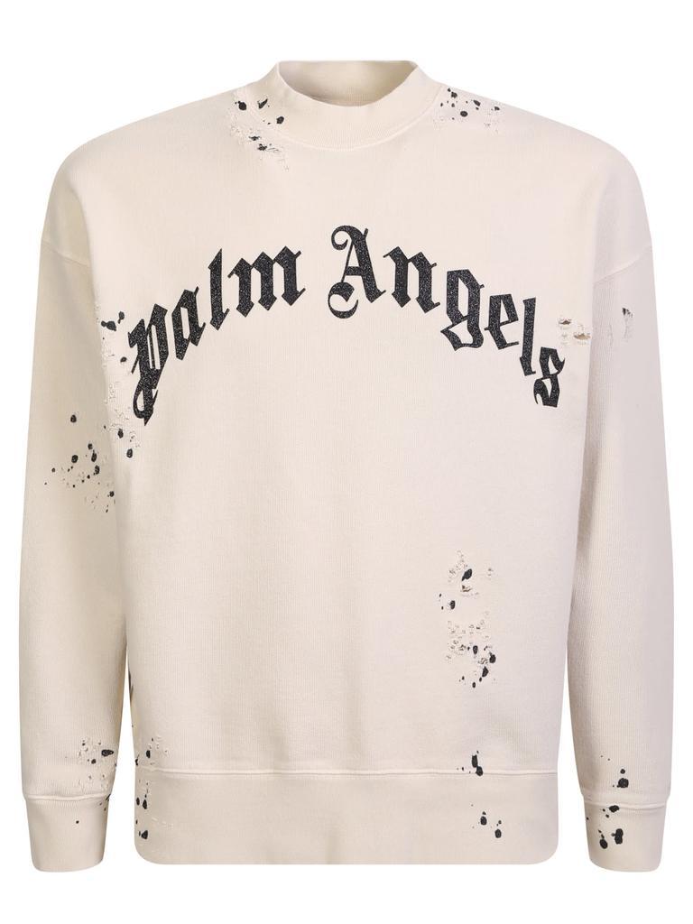 商品Palm Angels|Palm Angels Glittered Logo Sweatshirt,价格¥4226,第1张图片
