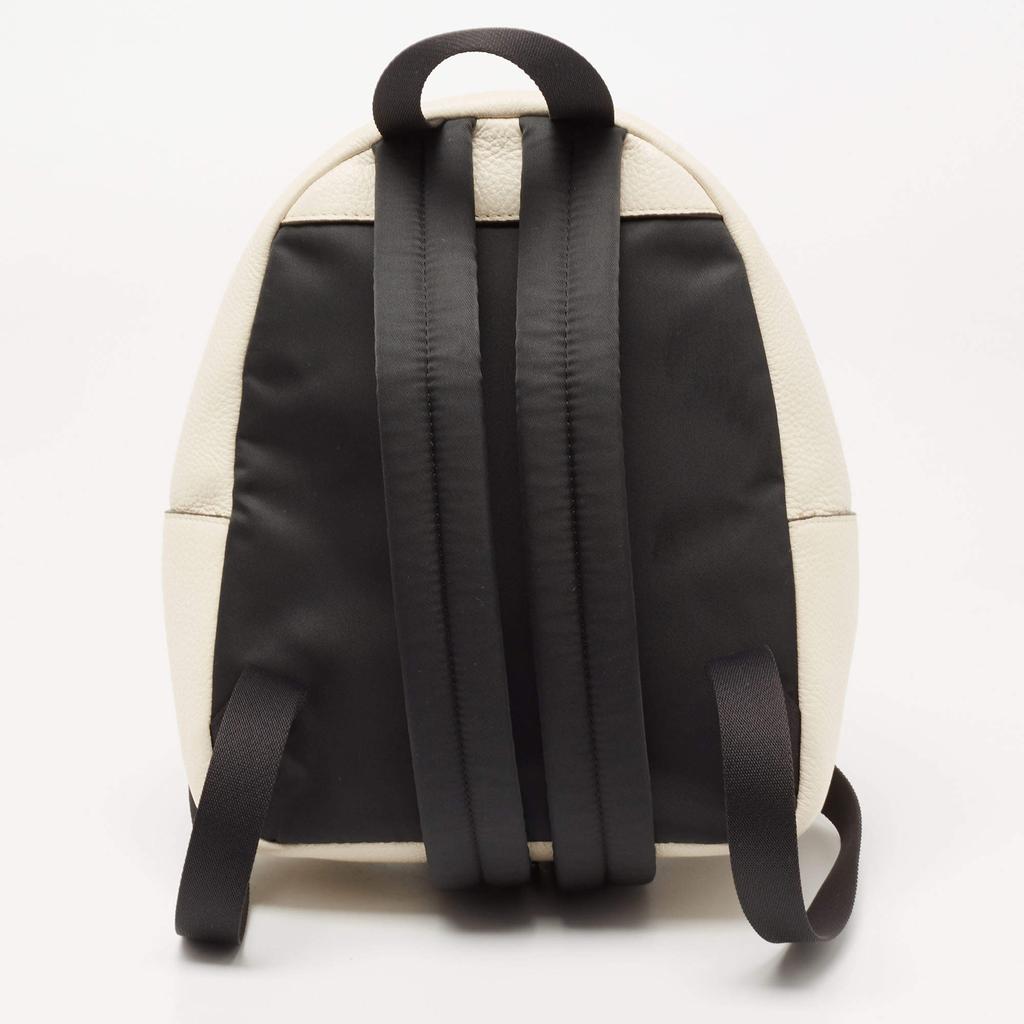 Coach Off White/Black Leather and Nylon Mini Charlie Backpack商品第4张图片规格展示