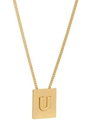 商品Celine|Alphabet金色饰面字母U黄铜项链,价格¥3739,第1张图片