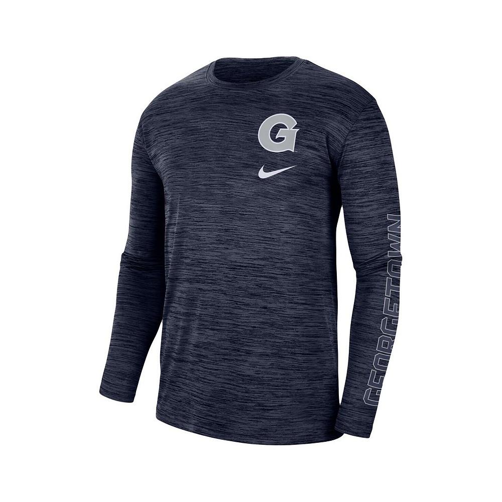Men's Navy Georgetown Hoyas Velocity Legend Team Performance Long Sleeve T-shirt商品第3张图片规格展示