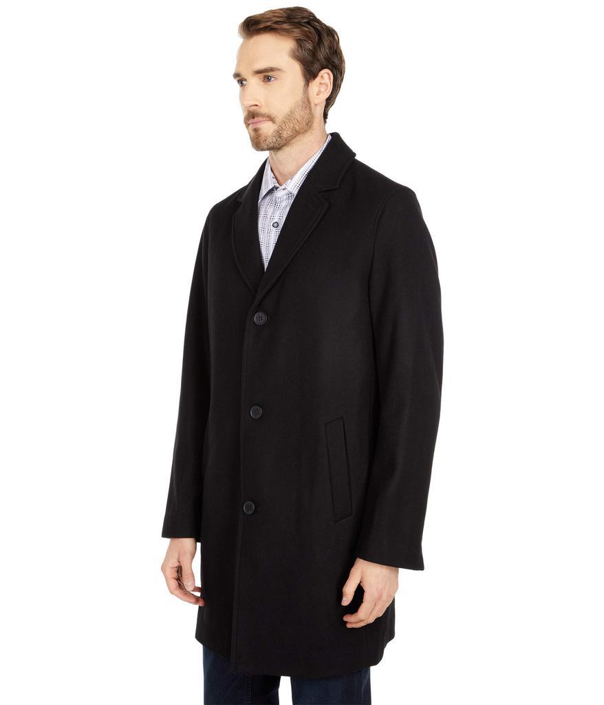 商品Cole Haan|37" Melton Wool Notched Collar Coat with Welt Body Pockets,价格¥671,第4张图片详细描述