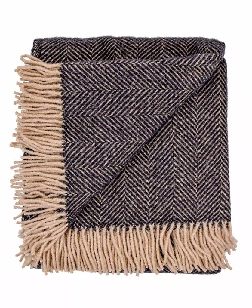 商品Prince of Scots|Highland Tweed Herringbone Pure Wool Oversized Throw, 59" x 72",价格¥955,第2张图片详细描述