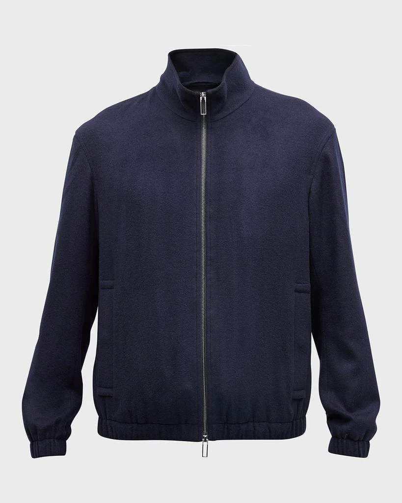 商品Emporio Armani|Men's Wool-Cashmere Zip Bomber Jacket,价格¥1970,第2张图片详细描述