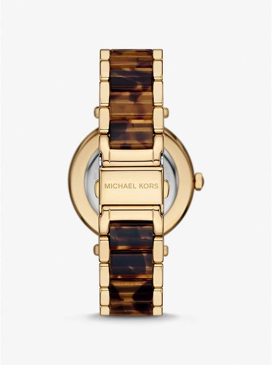 商品Michael Kors|Parker Pavé Gold-Tone and Tortoiseshell Acetate Watch,价格¥1344,第3张图片详细描述