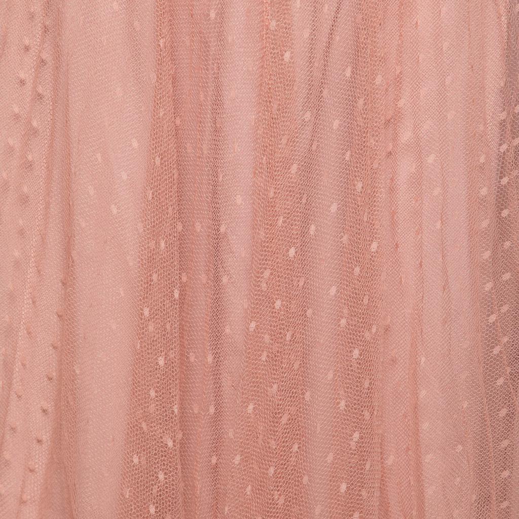 RED Valentino Light Pink Polka-Dot Pleated Tulle Midi Skirt M商品第3张图片规格展示