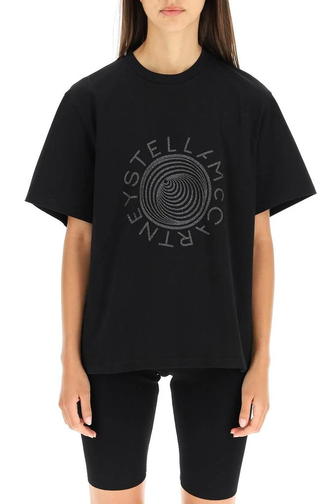 商品Stella McCartney|Stella mccartney glitter optical print t-shirt,价格¥1284,第2张图片详细描述