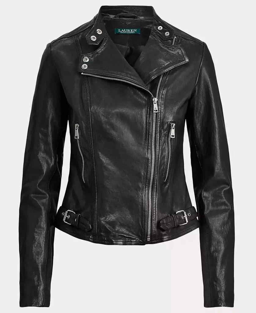 Women's Tumbled Leather Moto Jacket 商品