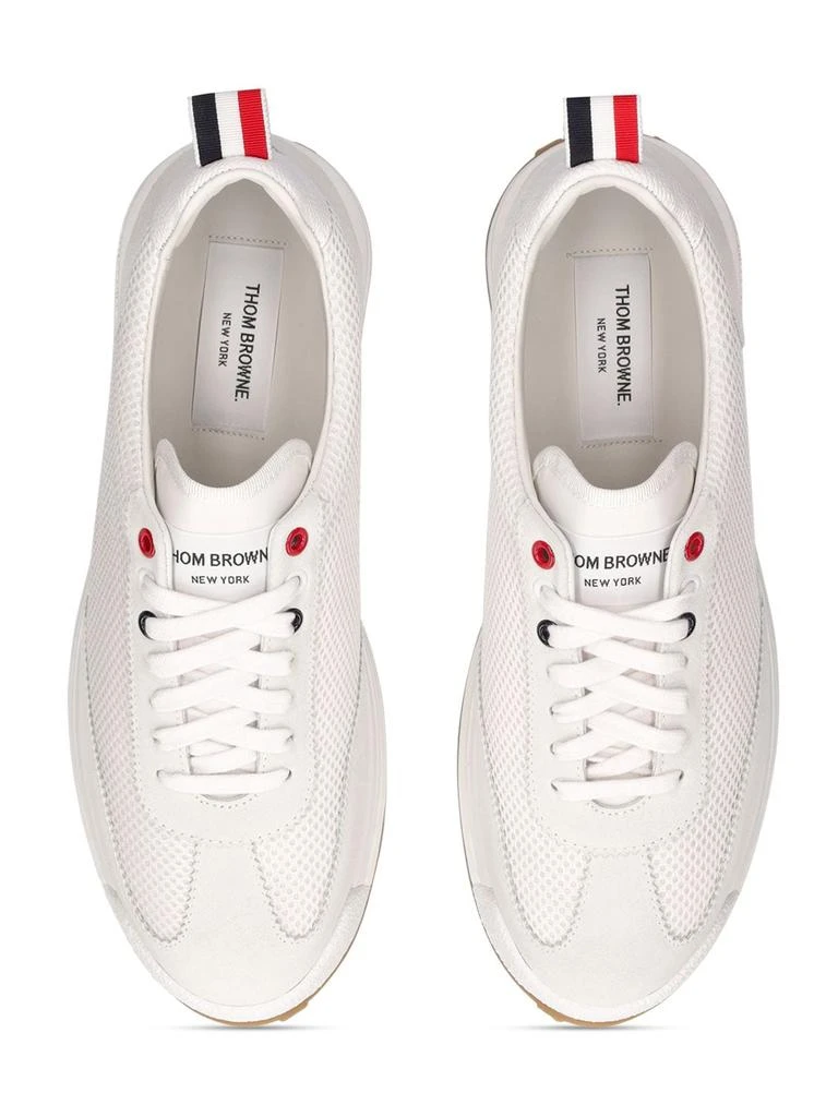 商品Thom Browne|Suede & Tech Runner Low Top Sneakers,价格¥4872,第4张图片详细描述
