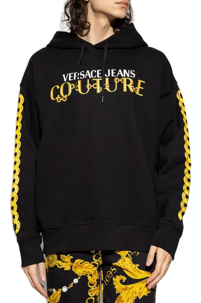 商品Versace|Versace Jeans Couture Logo Printed Drawstring Hoodie,价格¥1266,第2张图片详细描述
