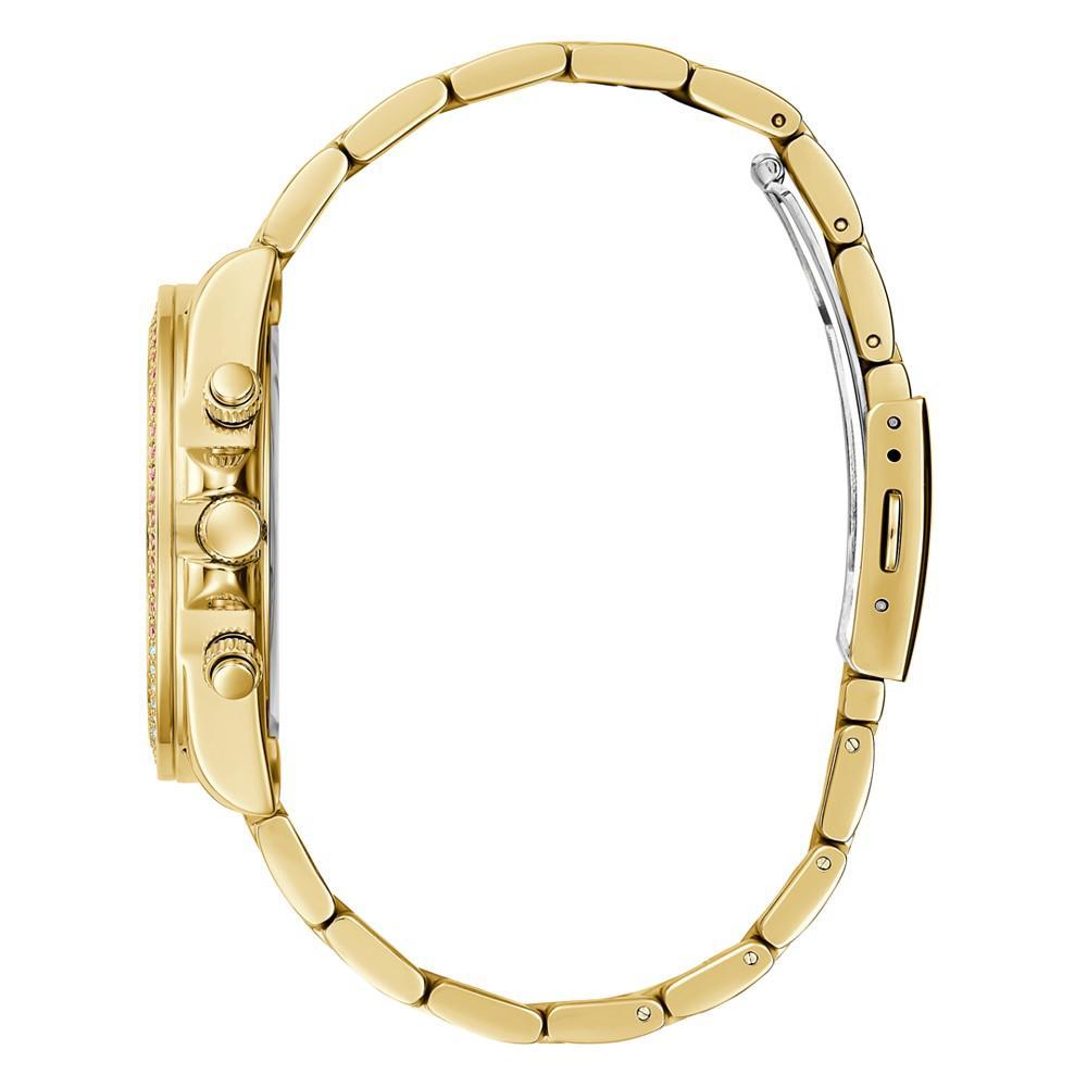 商品GUESS|Women's Gold-Tone Glitz Stainless Steel Bracelet Watch, 38mm,价格¥1347,第4张图片详细描述