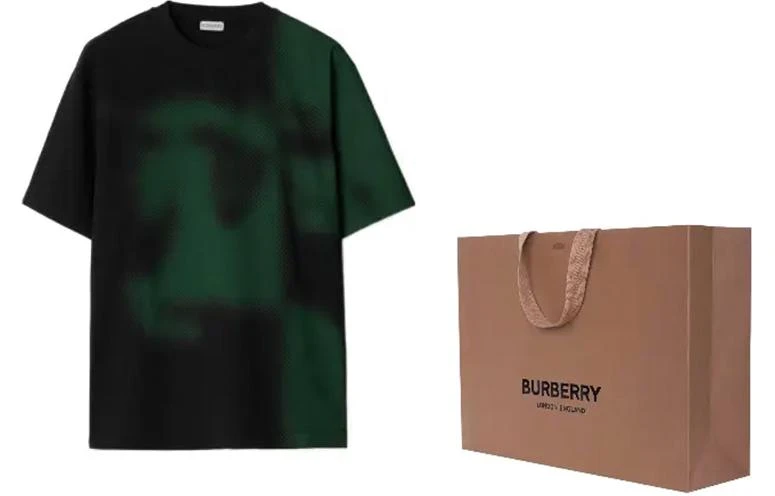 商品[国内直发] Burberry|博柏利 SS24 晕染印花圆领套头短袖T恤 男款 黑色,价格¥3562,第6张图片详细描述
