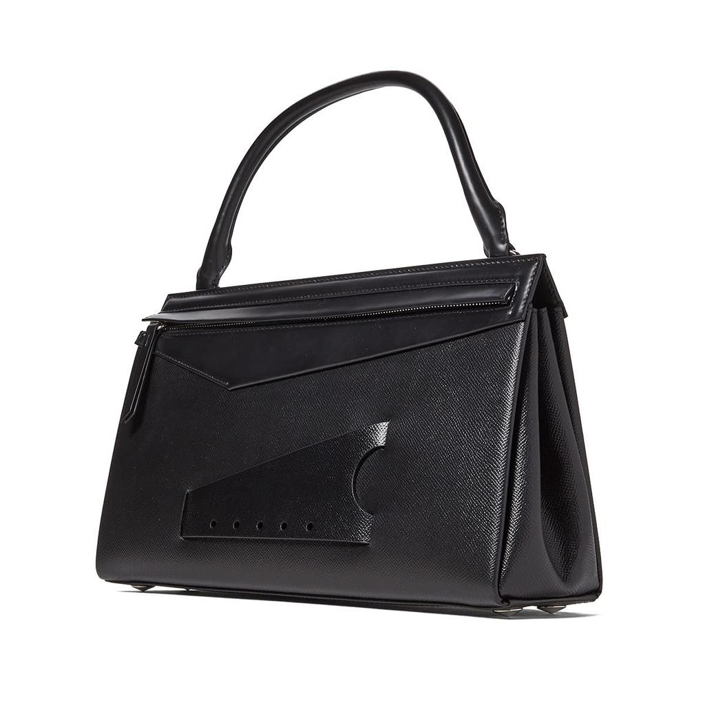 Grainy Leather Snatched Pocket Handbag商品第2张图片规格展示