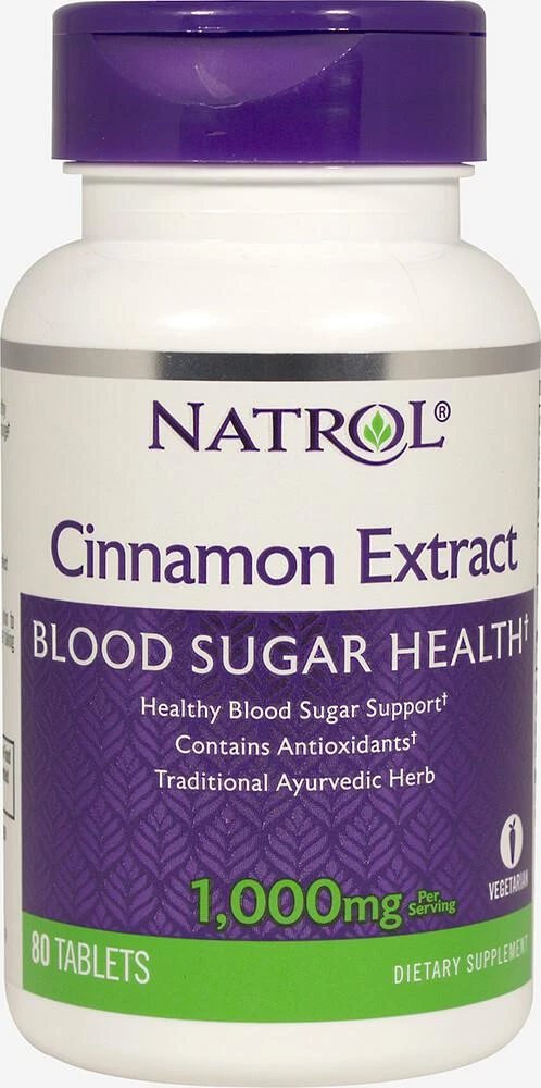 商品Natrol|Cinnamon Extract 1000 mg 80 Tablets,价格¥59,第1张图片