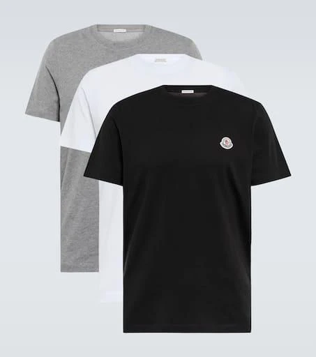商品Moncler|Logo棉质T恤三件套,价格¥4350,第1张图片
