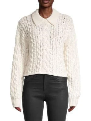 商品525 America|Cable-Knit Polo Sweater,价格¥1021,第1张图片
